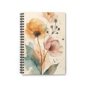 IS_6231 Watercolor Floral Spiral Notebook