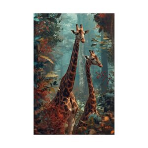 IS_6533 Giraffe Jungle Wildlife Rolled Poster