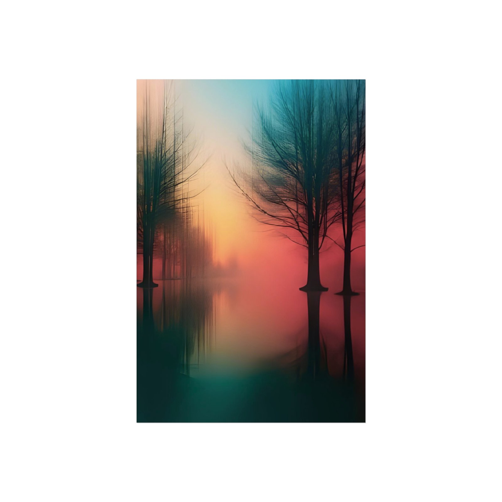 IS_6432 Dreamscape Moody Sunset Forest Fine Art Print