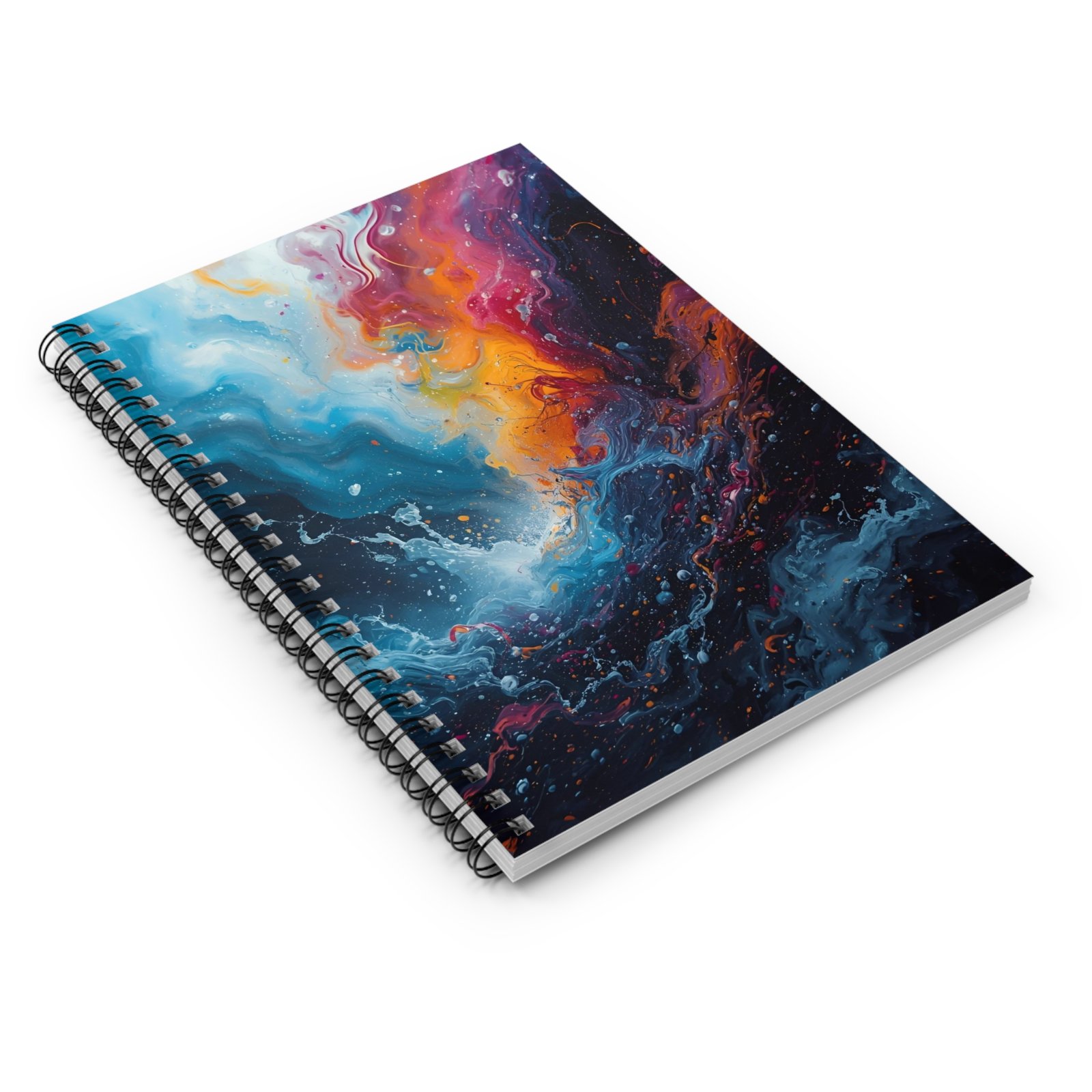 IS_6445 Abstract Cosmic Swirl Spiral Notebook - Image 3