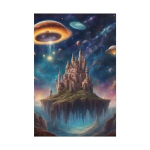 IS_0335 Fantasy Space Castle Rolled Posters