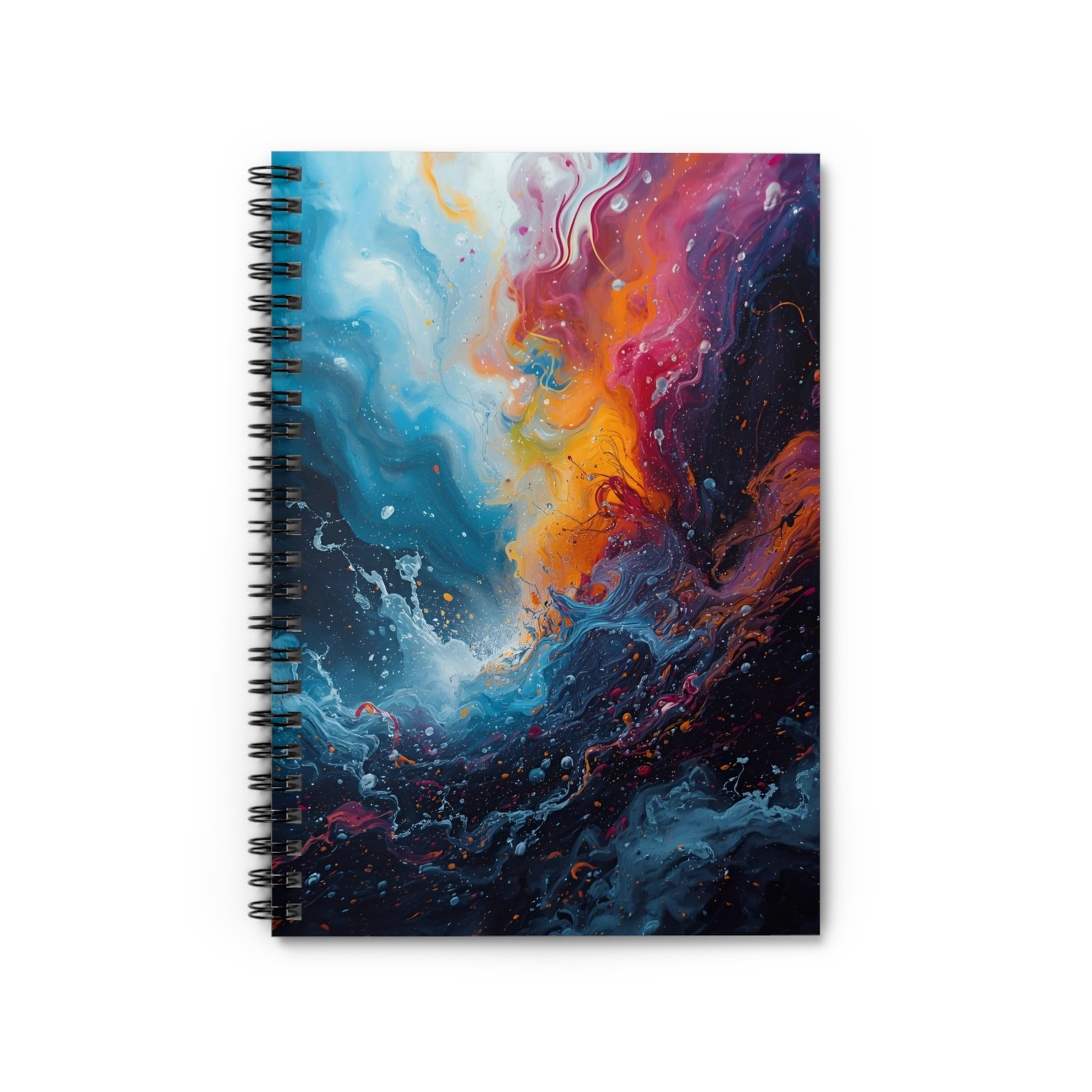 IS_6445 Abstract Cosmic Swirl Spiral Notebook