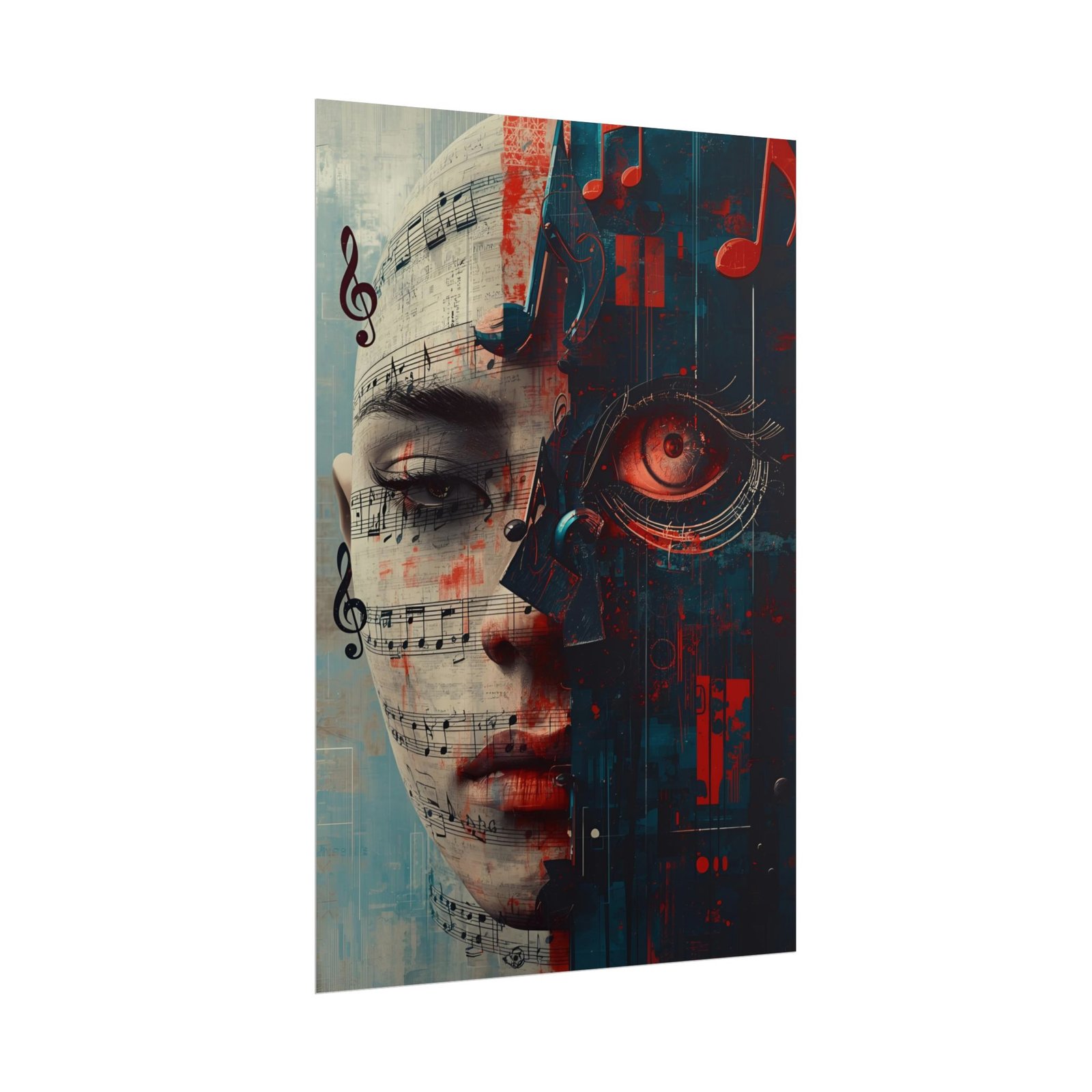 IS_6403 Music Cyberpunk Face Rolled Poster - Image 3