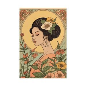 IS_6234 Art Nouveau Asian Woman Rolled Poster