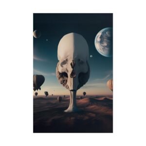 IS_4902 Surreal Skull Rolled Poster