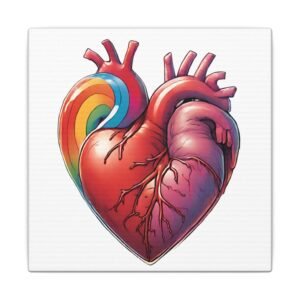 IS_3307 Heart Rainbow Matte Canvas Print