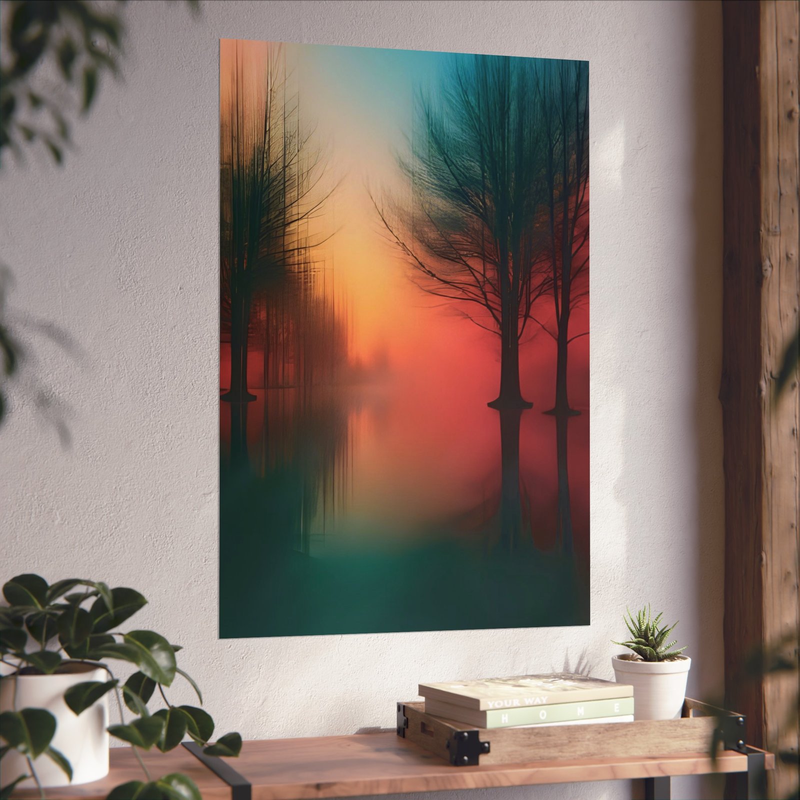 IS_6432 Dreamscape Moody Sunset Forest Fine Art Print - Image 3