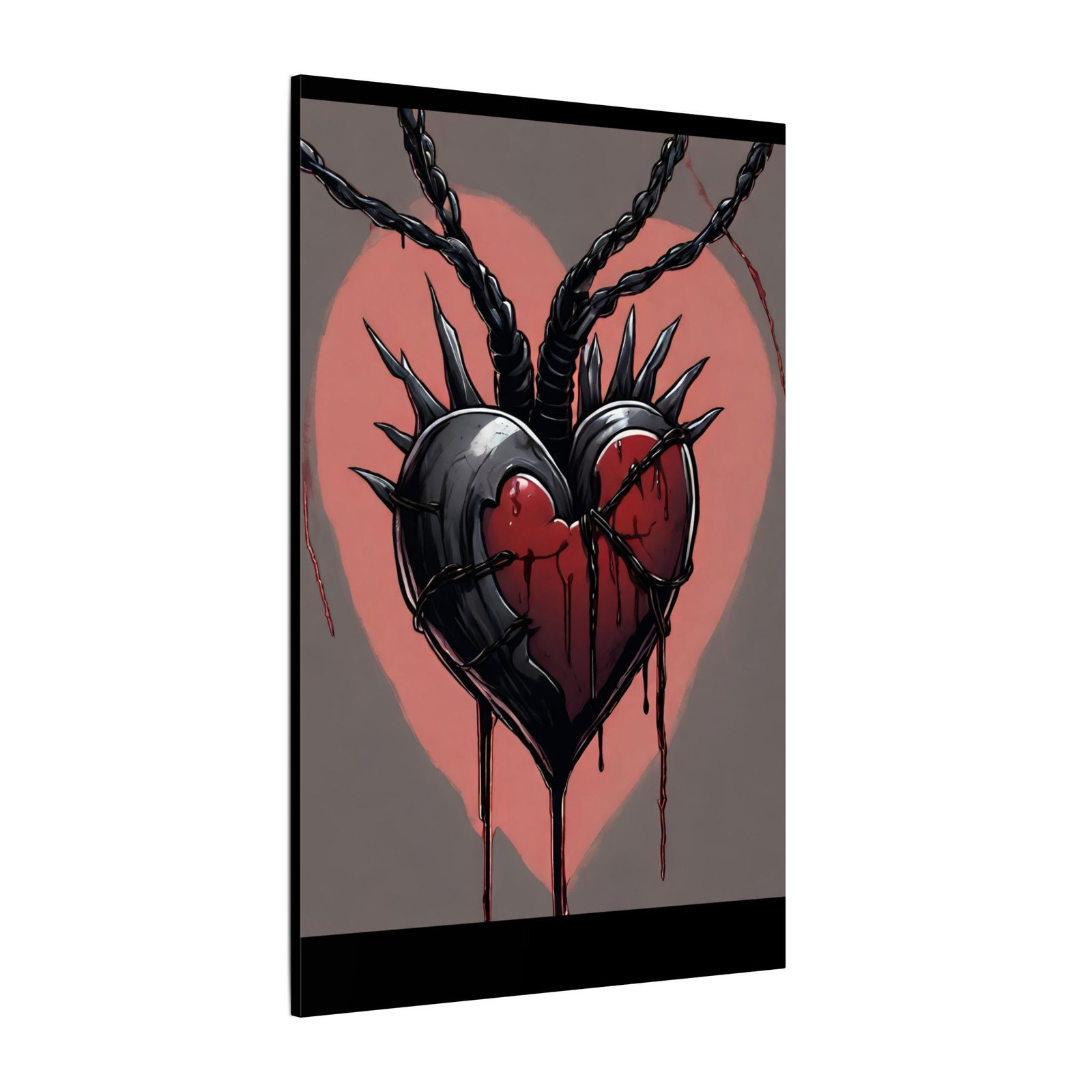 IS_1266 Gothic Dripping Heart Canvas - Image 10