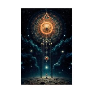 IS_6663 Mystical Cosmic Mandala Rolled Poster