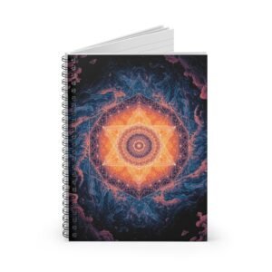 IS_6657 Mandala Cosmic Spiral Notebook — Ruled Journal for Meditation, Spiritual Notes & Gifts