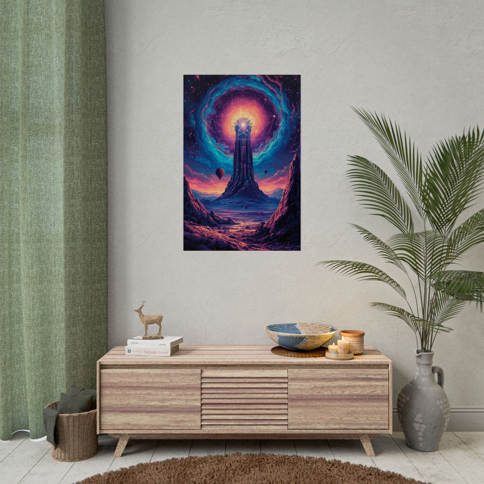 IS_6661 Psychedelic Lighthouse Fantasy Rolled Poster - Image 3
