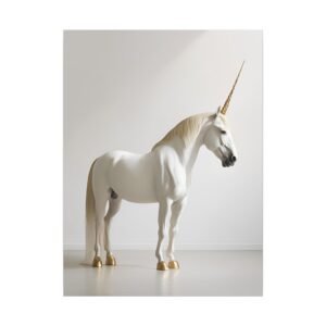 IS_4465 Whimsical Unicorn Art Canvas - Stretched Matte Print for Dreamy Home Decor