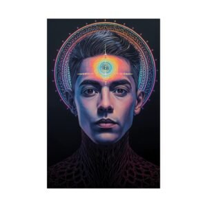 IS_6575 Psychedelic Third Eye Portrait Rolled Poster