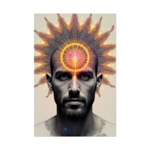 IS_6582 Spiritual Visionary Rolled Poster — Third Eye Mandala Art Print
