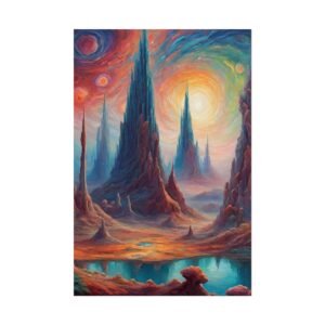 IS_0100 Surreal Alien Landscape Rolled Posters