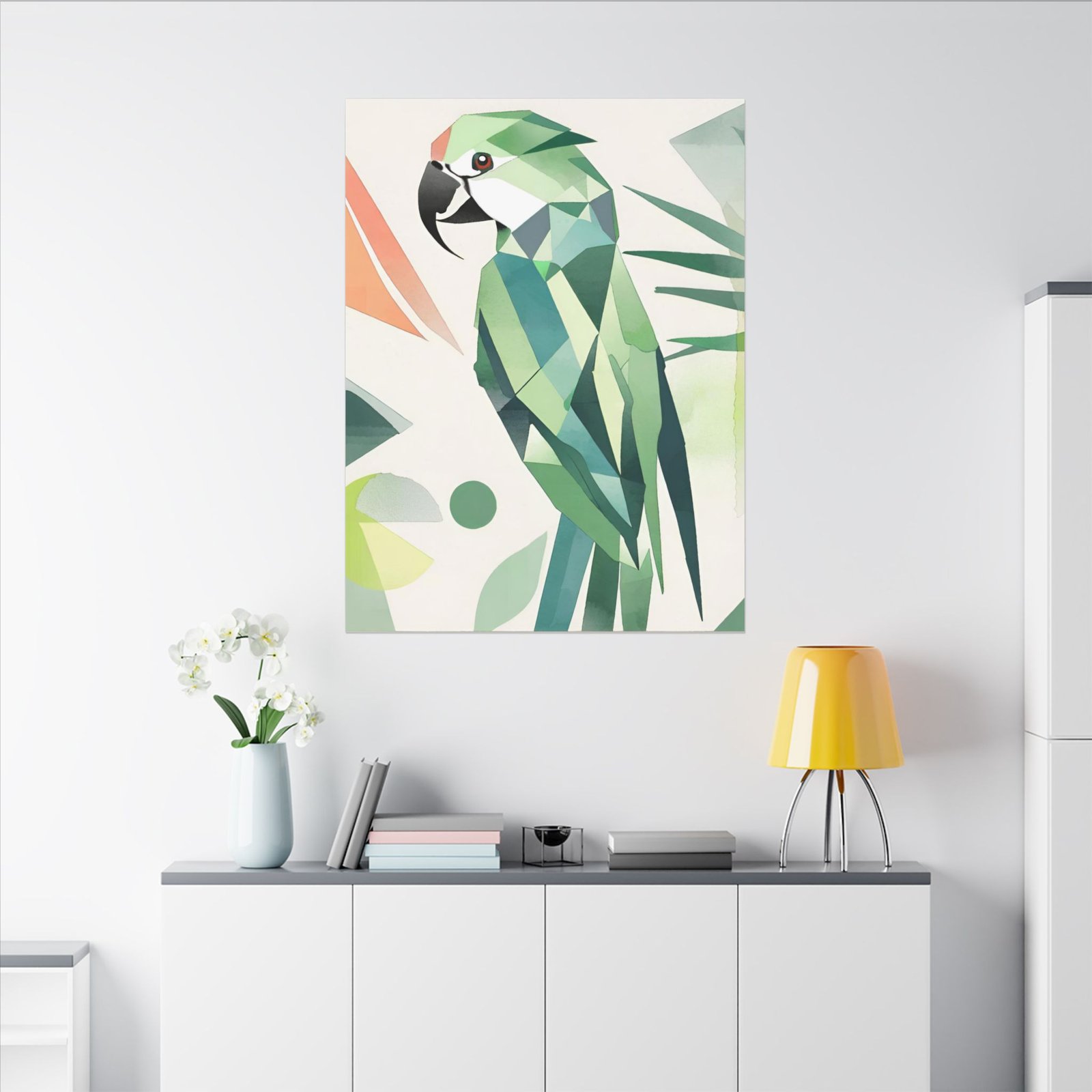 IS_0197 Stylish Parrot Art Canvas - Modern Wall Decor for Nature Lovers - Image 4