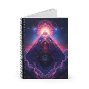 IS_6652 Mystic Pyramid Spiral Notebook — Cosmic Vision Ruled Journal