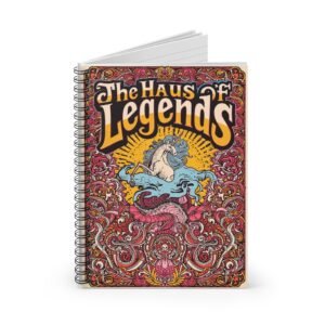 Haus of Legends Spiral Notebook — Retro Unicorn Journal for Writers & Fans