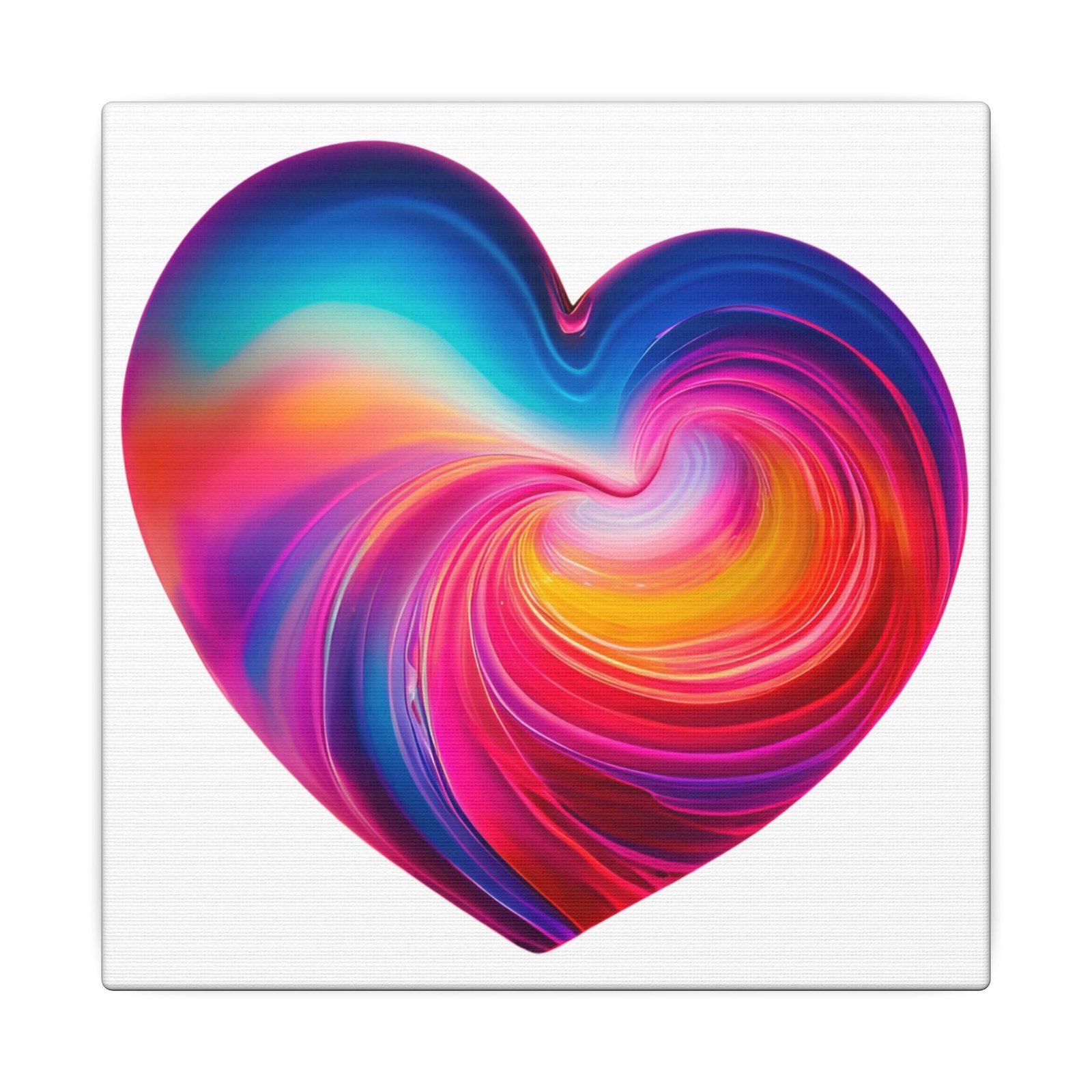 Vibrant Heart Canvas Art – Colorful, Abstract Wall Decor for Home and Gifts IS_4136