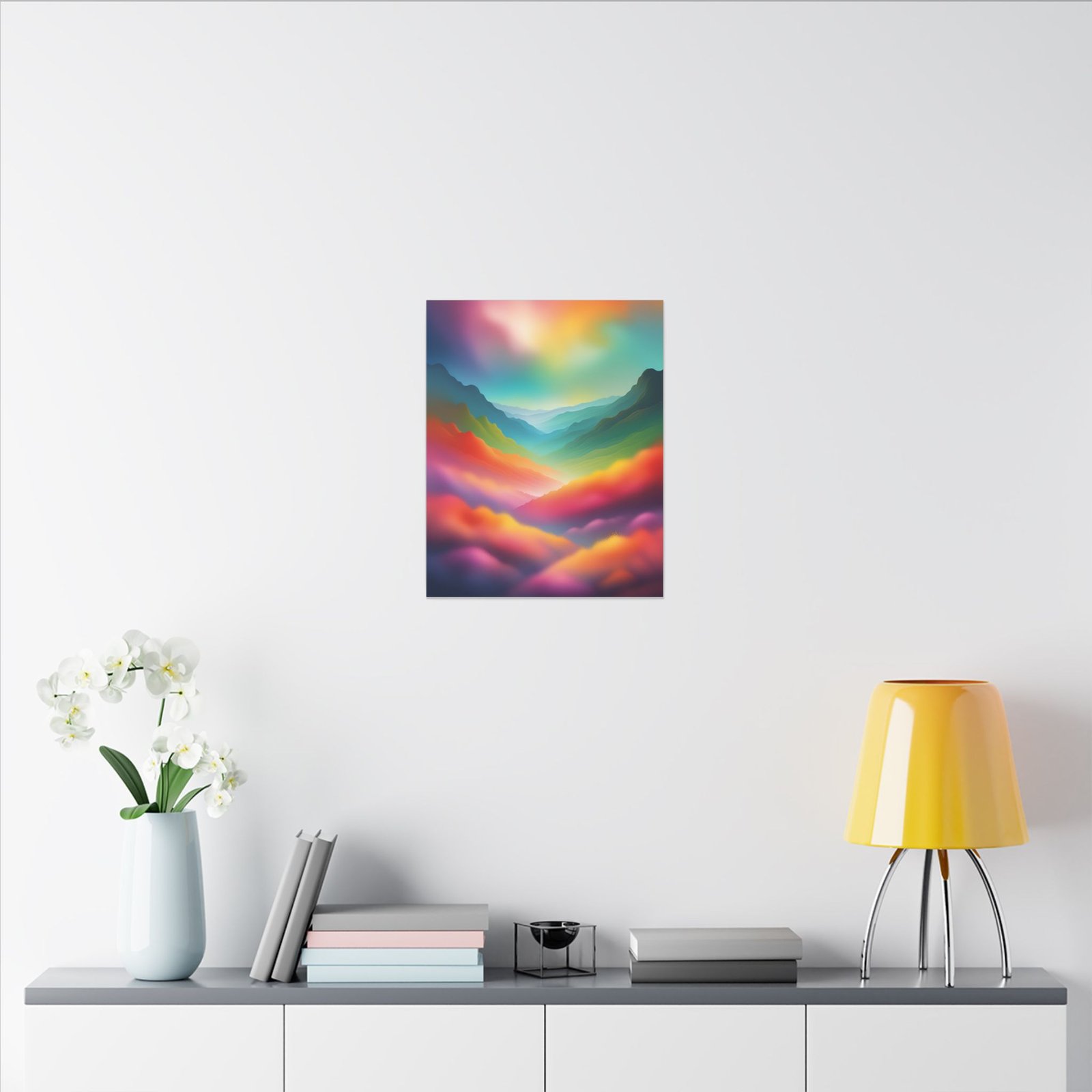 IS_3910 Vibrant Landscape Canvas Print - Colorful Abstract Wall Art - Image 8
