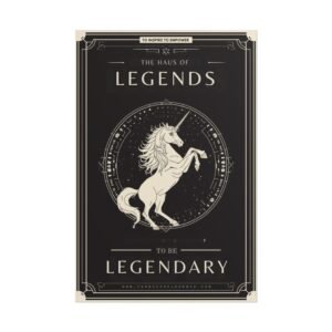 IS_6840 Rolled Poster — "The Haus of Legends: To Be Legendary" Vintage Unicorn Wall Art