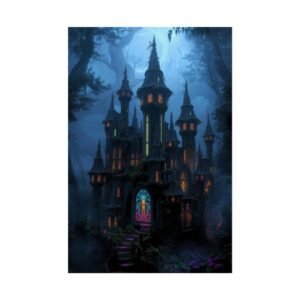 IS_6592 Gothic Enchanted Castle Rolled Poster — Moody Fantasy Wall Art Print