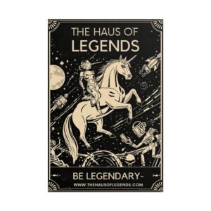 IS_6834 Rolled Poster — 'The Haus of Legends: Be Legendary' Vintage Art Deco Space Cowboy Art Print