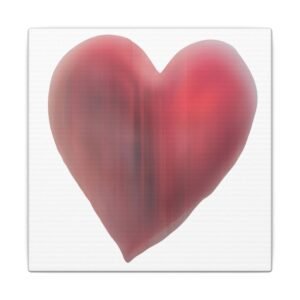 IS_4189 Red Watercolor Heart Canvas Print — Romantic Wall Art for Valentine’s Day & Home Decor