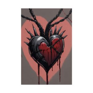 IS_1266 Black Heart Rolled Poster