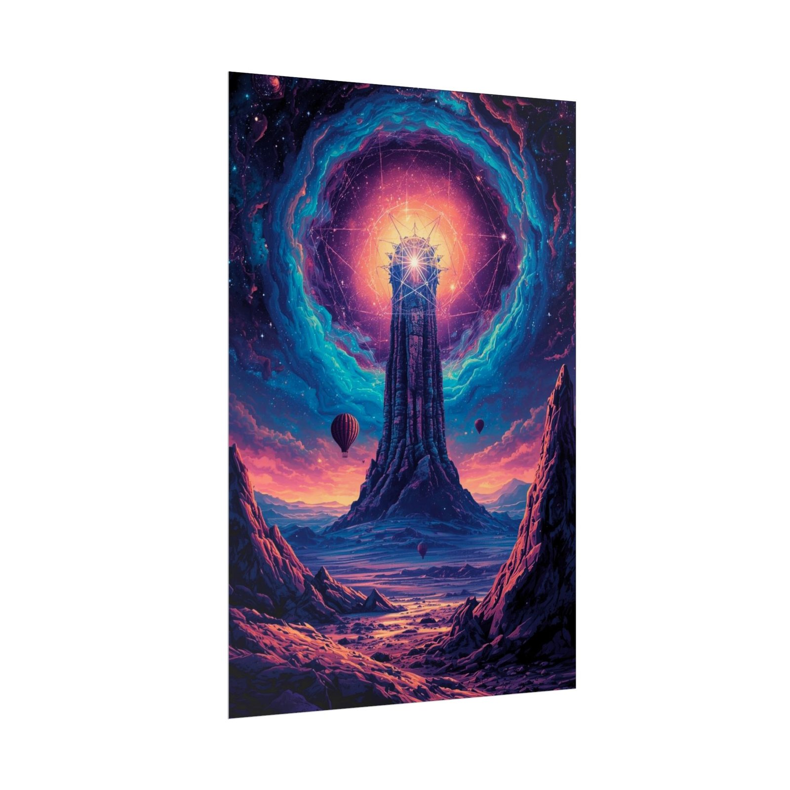 IS_6661 Psychedelic Lighthouse Fantasy Rolled Poster - Image 2