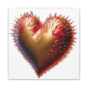 IS_4239 Metallic Spiked Heart Canvas
