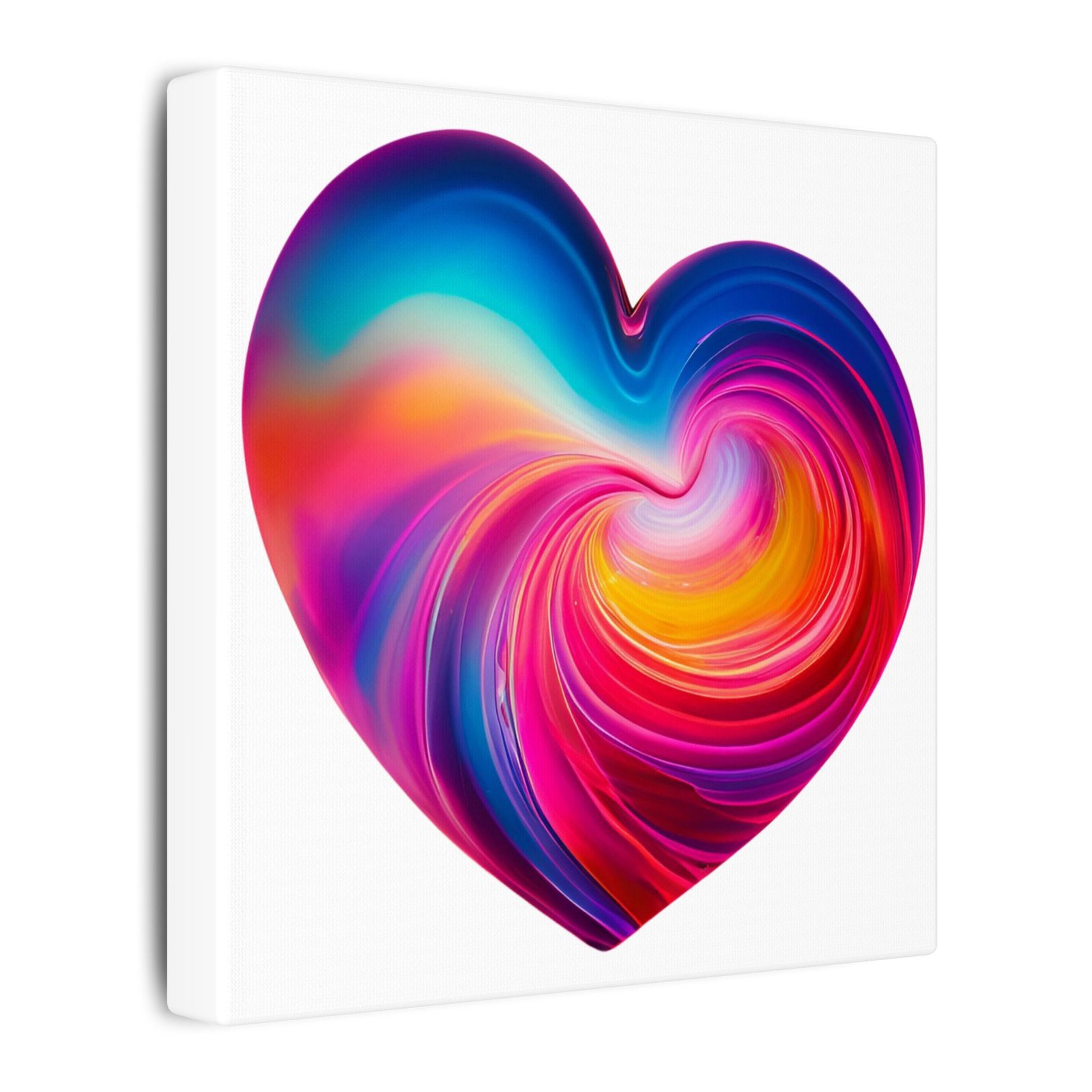 Vibrant Heart Canvas Art – Colorful, Abstract Wall Decor for Home and Gifts IS_4136 - Image 2