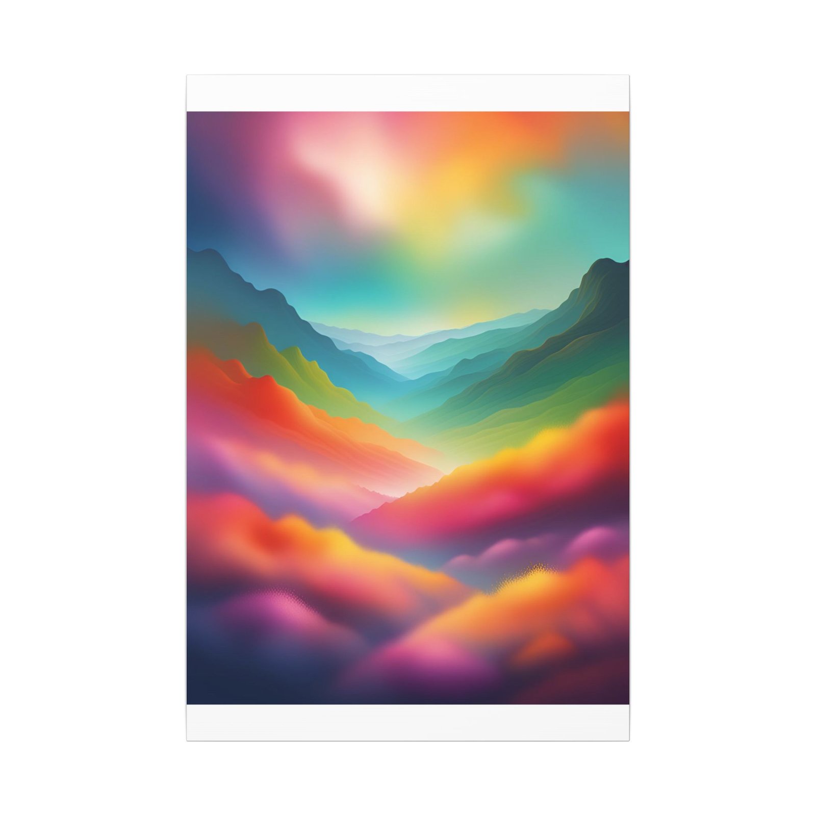 IS_3910 Vibrant Landscape Canvas Print - Colorful Abstract Wall Art - Image 9