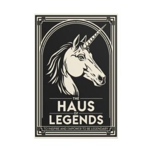 IS_6841 Unicorn 'The Haus of Legends' Rolled Poster — Inspirational Vintage Wall Art