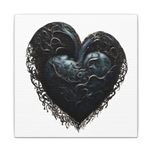 IS_4188 Dark Gothic Heart Canvas