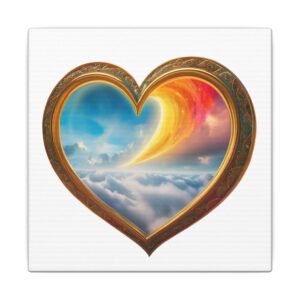 IS_4162 Golden Heart Cloudscape Canvas — Romantic Sunrise Wall Art