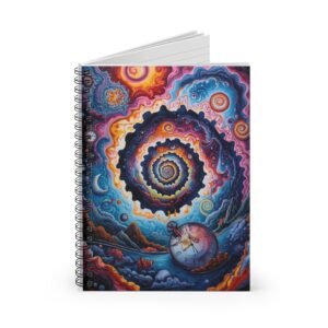 IS_6623 Spiral Notebook — Psychedelic Spiral Art Ruled Journal