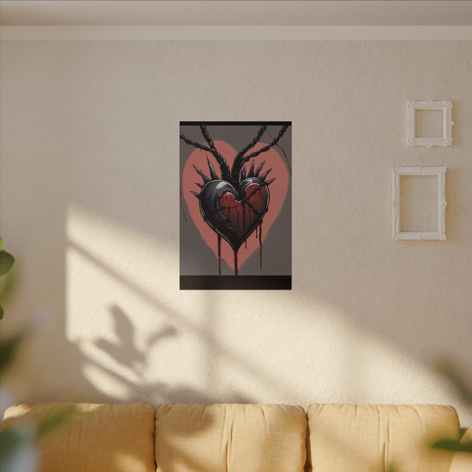 IS_1266 Gothic Dripping Heart Canvas - Image 11
