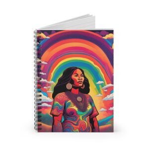IS_6551 Psychedelic Rainbow Woman Spiral Notebook
