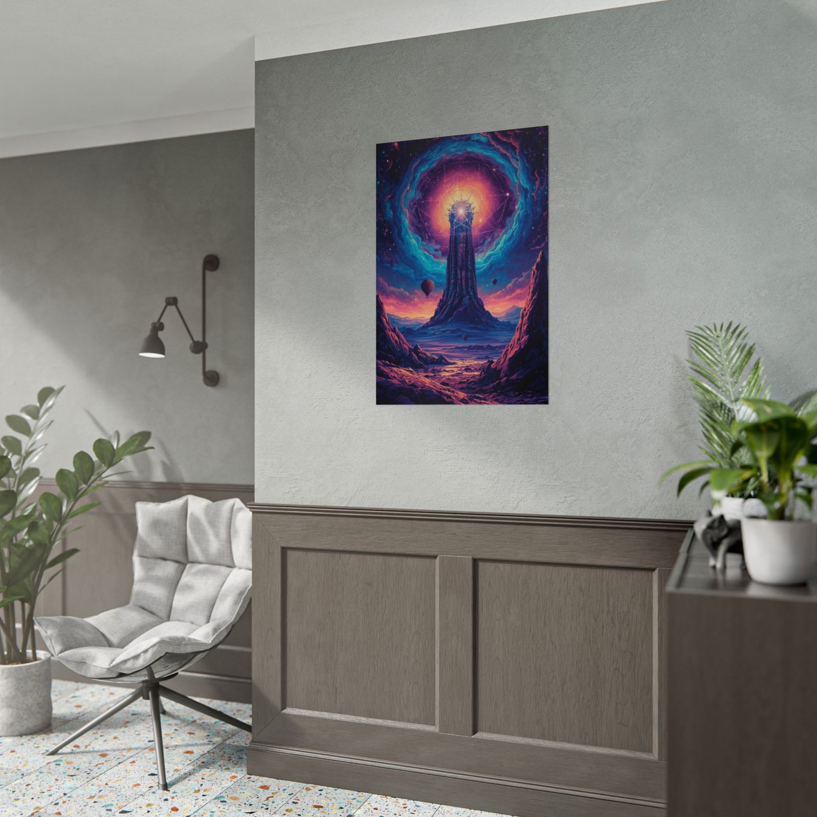 IS_6661 Psychedelic Lighthouse Fantasy Rolled Poster - Image 4