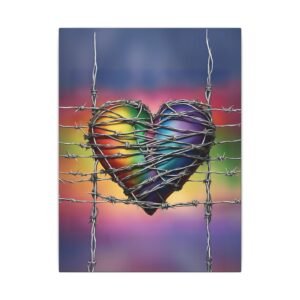 Barbwire Heart Matte Canvas, IS_1441