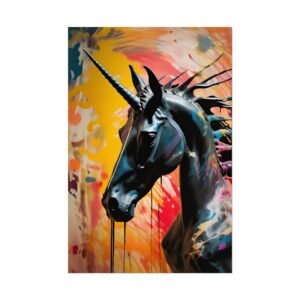 IS_4830 Colorful Unicorn Rolled Poster