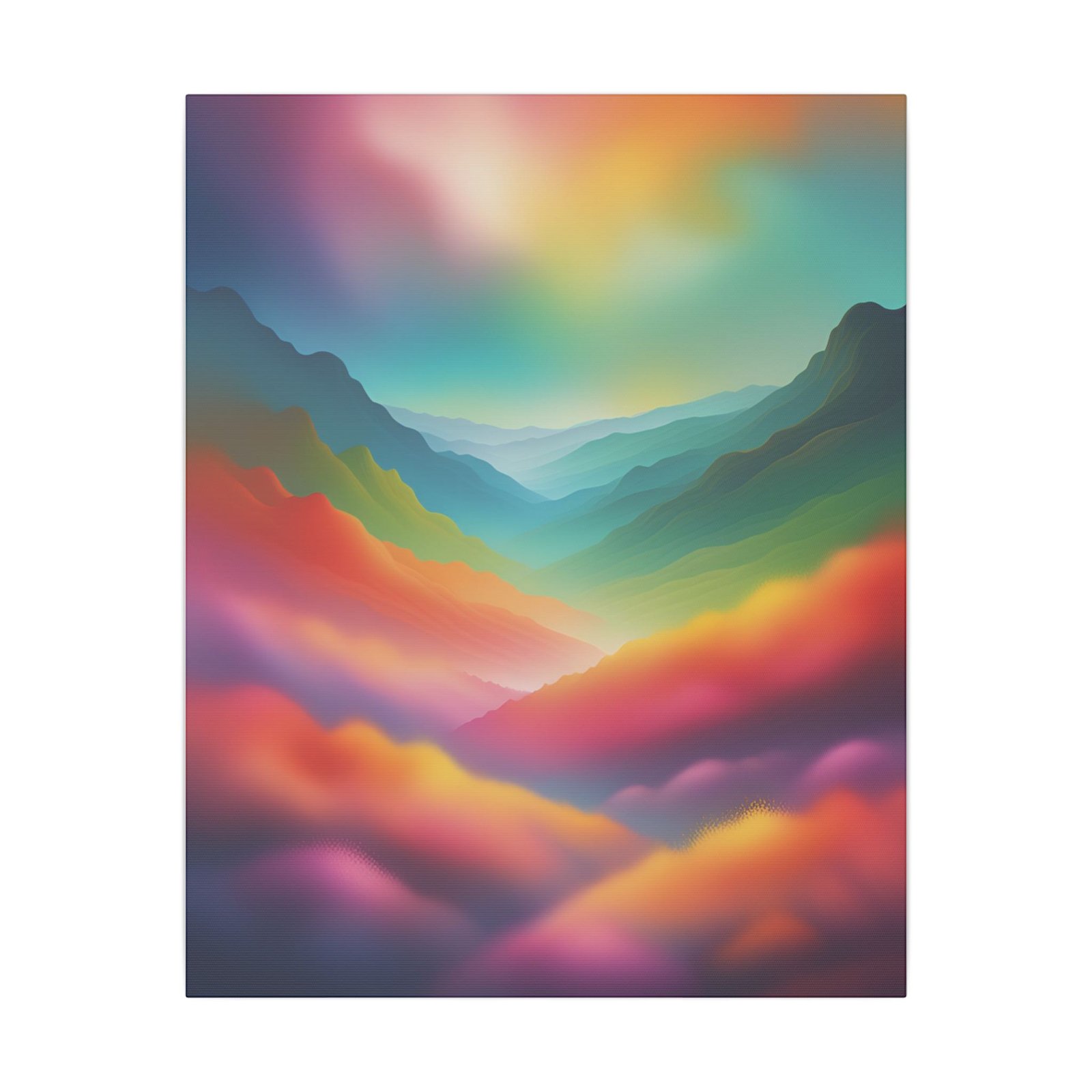 IS_3910 Vibrant Landscape Canvas Print - Colorful Abstract Wall Art - Image 5