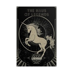 IS_6836 Art Deco Unicorn Rolled Poster — "The Haus of Legends" Vintage Mythical Wall Art