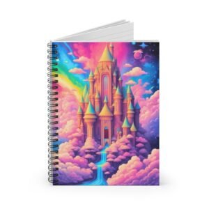 IS_6651 Dream Castle Spiral Notebook — Vibrant Fantasy Ruled Journal for Kids & Teens