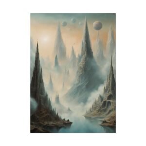 IS_0074 Dreamy Fantasy Landscape Rolled Poster - Ethereal Wall Art for Home Decor