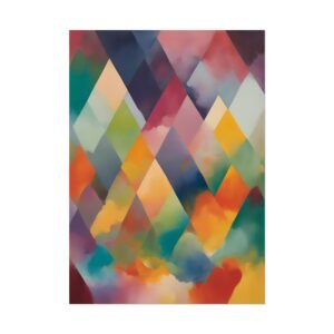 IS_4602 Colorful Geometric Abstract Rolled Posters