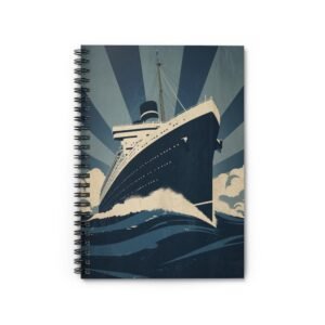 IS_6880 Ocean Liner Spiral Notebook — Vintage Ship Art Ruled Journal