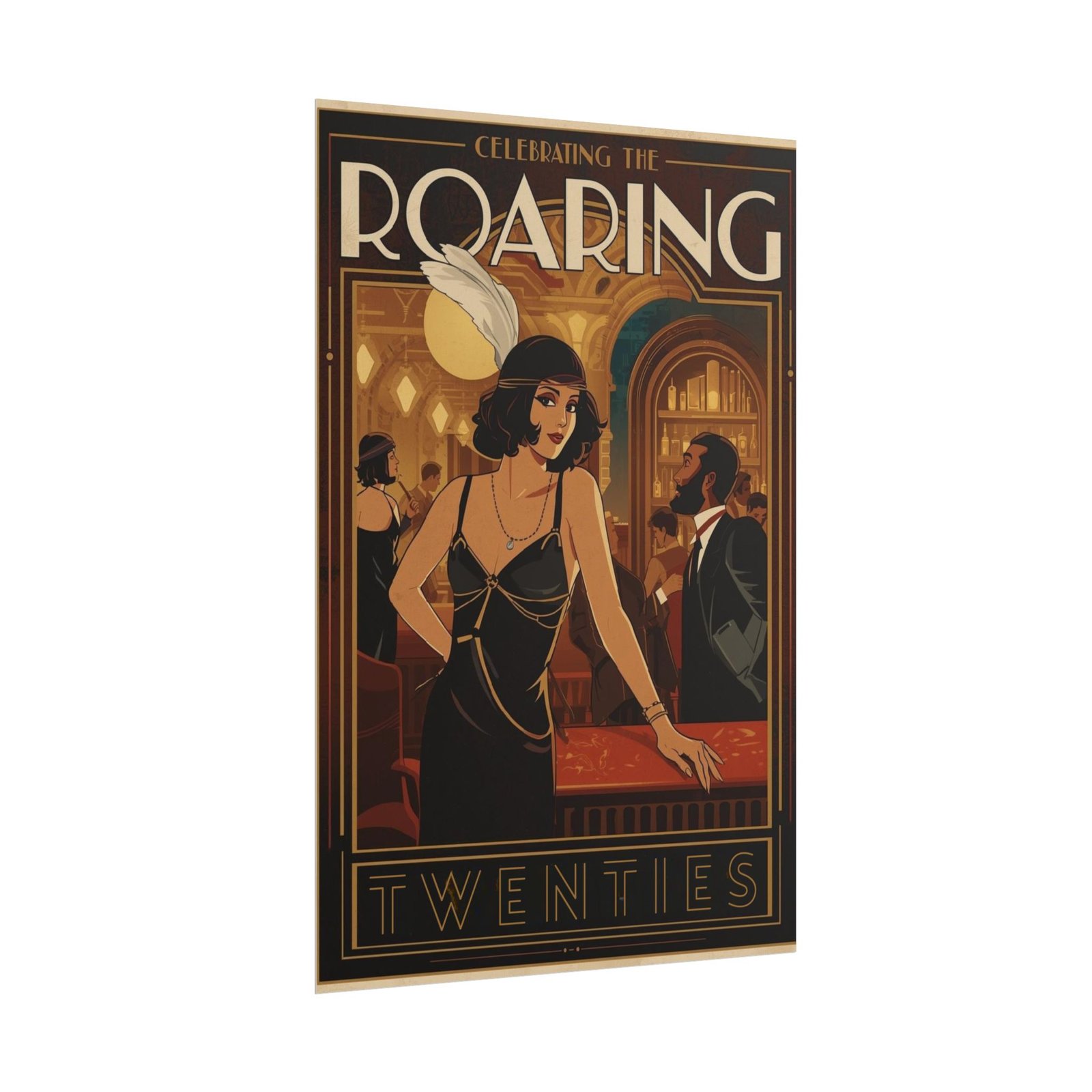 IS_6868 Roaring Twenties Vintage Art Poster — Flapper Era Rolled Poster - Image 3
