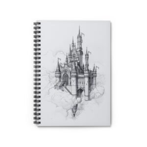 IS_6870 Floating Castle Spiral Notebook — Ruled Sketch Journal for Fantasy Lovers